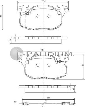 Ashuki P1-1173 - Тормозные колодки, дисковые, комплект avtokuzovplus.com.ua