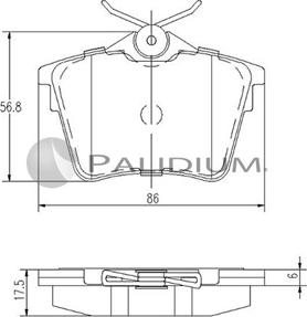 Ashuki P1-1175 - Тормозные колодки, дисковые, комплект avtokuzovplus.com.ua