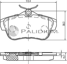 Ashuki P1-1178 - Тормозные колодки, дисковые, комплект avtokuzovplus.com.ua