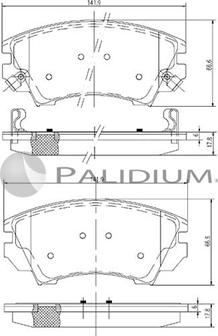 Ashuki P1-1181 - Тормозные колодки, дисковые, комплект autodnr.net