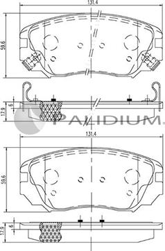 Ashuki P1-1182 - Тормозные колодки, дисковые, комплект autodnr.net