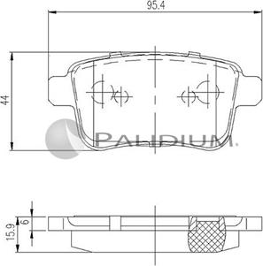 Ashuki P1-1183 - Гальмівні колодки, дискові гальма autocars.com.ua