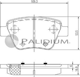 Ashuki P1-1185 - Тормозные колодки, дисковые, комплект autodnr.net