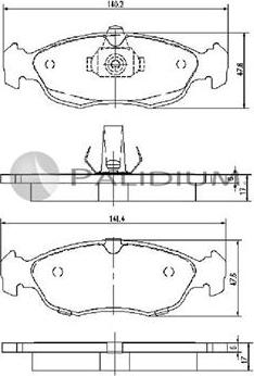 Ashuki P1-1194 - Гальмівні колодки, дискові гальма autocars.com.ua