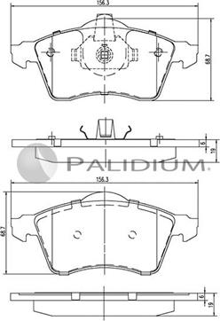 Ashuki P1-1197 - Гальмівні колодки, дискові гальма autocars.com.ua