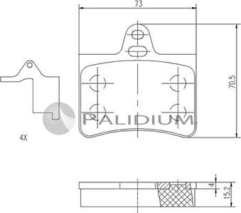 Ashuki P1-1199 - Гальмівні колодки, дискові гальма autocars.com.ua