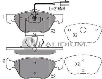 Ashuki P1-1219 - Тормозные колодки, дисковые, комплект autodnr.net