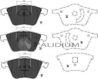 Ashuki P1-1224 - Тормозные колодки, дисковые, комплект autodnr.net