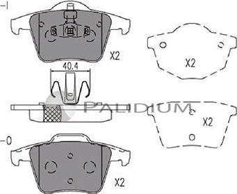 Ashuki P1-1228 - Тормозные колодки, дисковые, комплект autodnr.net