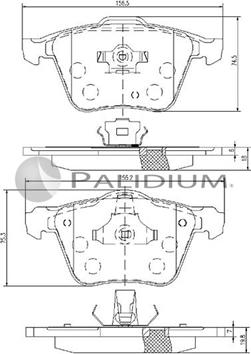 Ashuki P1-1236 - Гальмівні колодки, дискові гальма autocars.com.ua