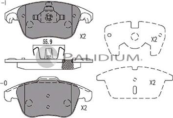 Ashuki P1-1248 - Тормозные колодки, дисковые, комплект avtokuzovplus.com.ua