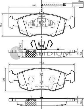 Ashuki P1-1254 - Тормозные колодки, дисковые, комплект avtokuzovplus.com.ua