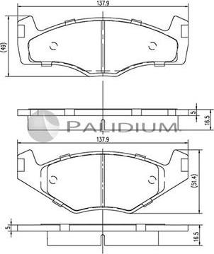 Ashuki P1-1319 - Тормозные колодки, дисковые, комплект avtokuzovplus.com.ua