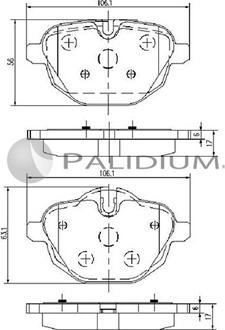 Ashuki P1-1342 - Гальмівні колодки, дискові гальма autocars.com.ua