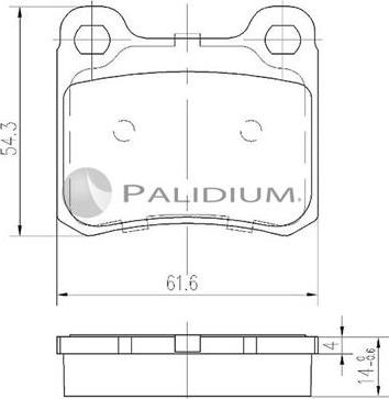 Ashuki P1-1399 - Тормозные колодки, дисковые, комплект avtokuzovplus.com.ua