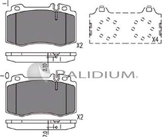 Ashuki P1-1446 - Тормозные колодки, дисковые, комплект autodnr.net