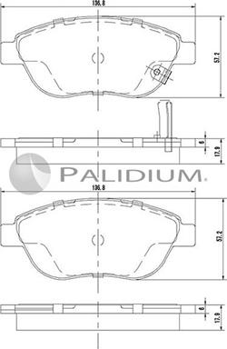 Ashuki P1-1489 - Гальмівні колодки, дискові гальма autocars.com.ua