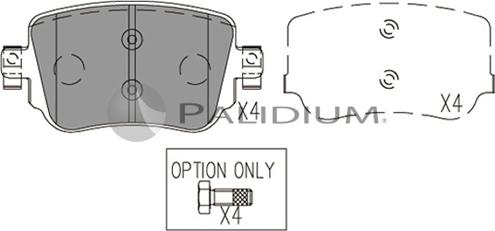 Ashuki P1-1552 - Тормозные колодки, дисковые, комплект autodnr.net