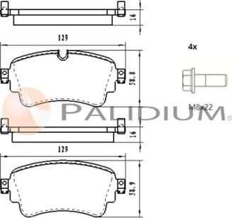 Ashuki P1-1588 - Тормозные колодки, дисковые, комплект autodnr.net