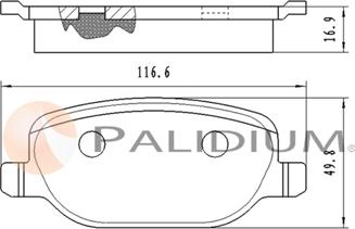 Ashuki P1-1591 - Тормозные колодки, дисковые, комплект autodnr.net