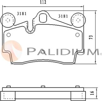 Ashuki P1-1592 - Тормозные колодки, дисковые, комплект autodnr.net