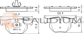 Ashuki P1-1593 - Тормозные колодки, дисковые, комплект autodnr.net