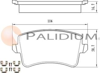 Ashuki P1-1594 - Тормозные колодки, дисковые, комплект autodnr.net