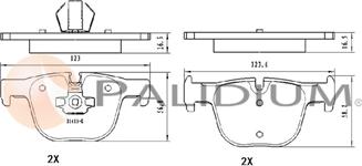 Ashuki P1-1597 - Тормозные колодки, дисковые, комплект avtokuzovplus.com.ua