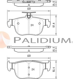 Ashuki P1-1608 - Тормозные колодки, дисковые, комплект autodnr.net