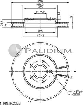 Ashuki P330-014 - Гальмівний диск autocars.com.ua