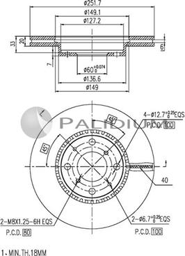 Ashuki P330-022 - Тормозной диск avtokuzovplus.com.ua