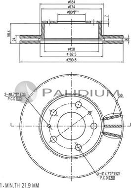 Ashuki P330-023 - Гальмівний диск autocars.com.ua