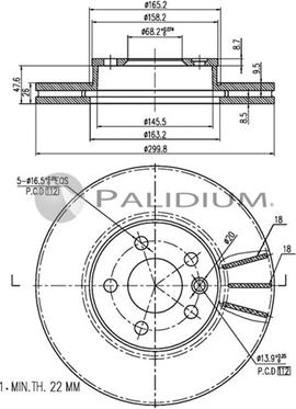 Ashuki P330-031 - Гальмівний диск autocars.com.ua