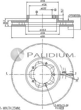 Ashuki P330-082 - Гальмівний диск autocars.com.ua