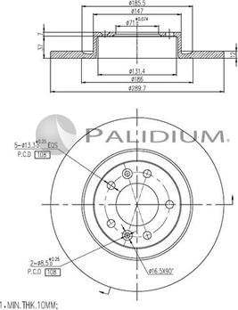 Ashuki P330-098 - Тормозной диск avtokuzovplus.com.ua