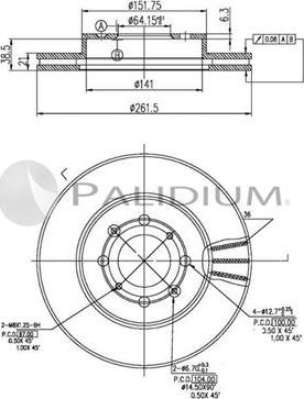 Ashuki P330-099 - Тормозной диск avtokuzovplus.com.ua