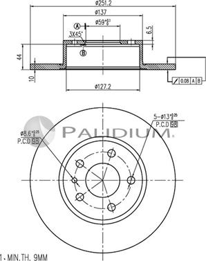 Ashuki P330-111 - Гальмівний диск autocars.com.ua