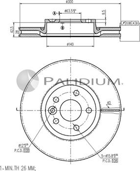 Ashuki P330-113 - Гальмівний диск autocars.com.ua