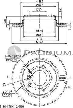 Ashuki P330-115 - Гальмівний диск autocars.com.ua