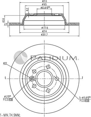 Ashuki P330-118 - Гальмівний диск autocars.com.ua