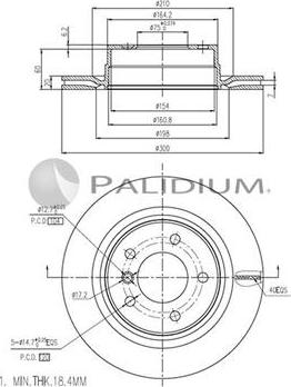 Ashuki P330-127 - Гальмівний диск autocars.com.ua