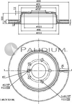 Ashuki P330-130 - Гальмівний диск autocars.com.ua