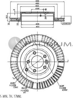 Ashuki P330-131 - Тормозной диск avtokuzovplus.com.ua