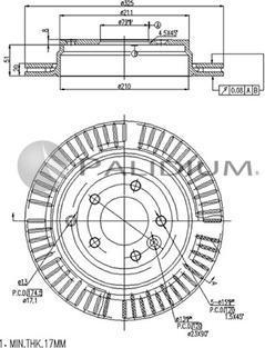 Ashuki P330-141 - Тормозной диск avtokuzovplus.com.ua