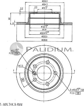 Ashuki P330-145 - Гальмівний диск autocars.com.ua