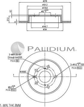 Ashuki P330-146 - Гальмівний диск autocars.com.ua