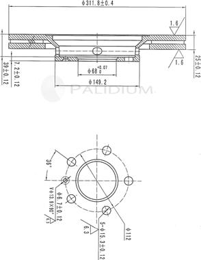 Ashuki P330-147 - Гальмівний диск autocars.com.ua