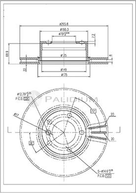 Ashuki P330-158 - Гальмівний диск autocars.com.ua