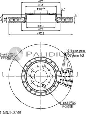 Ashuki P330-164 - Тормозной диск autodnr.net