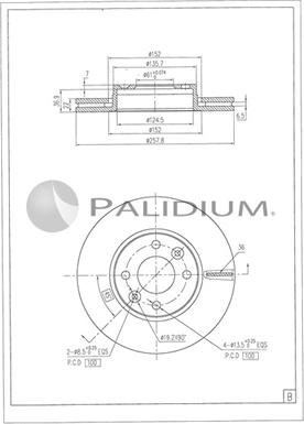 Ashuki P330-242 - Тормозной диск avtokuzovplus.com.ua